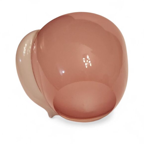 Vintage Archimede Seguso Pink Alabaster Murano Glass Apple Paperweight 2" - Picture 6 of 8